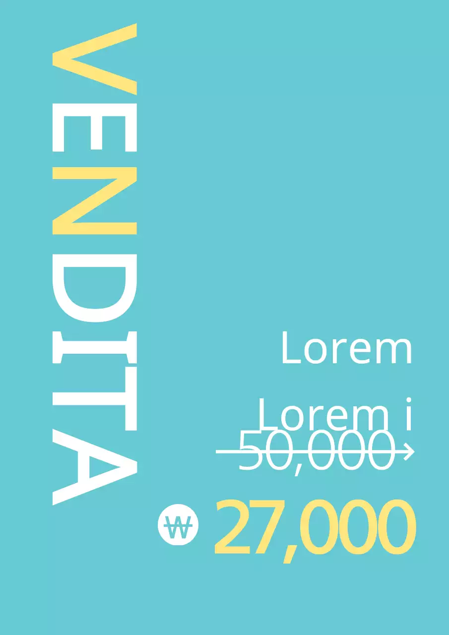 Semplice volantino per eventi di sconto per saloni per unghie in azzurro e giallo