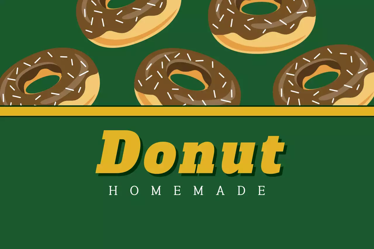 Green Vintage Donut Advertisement Banner