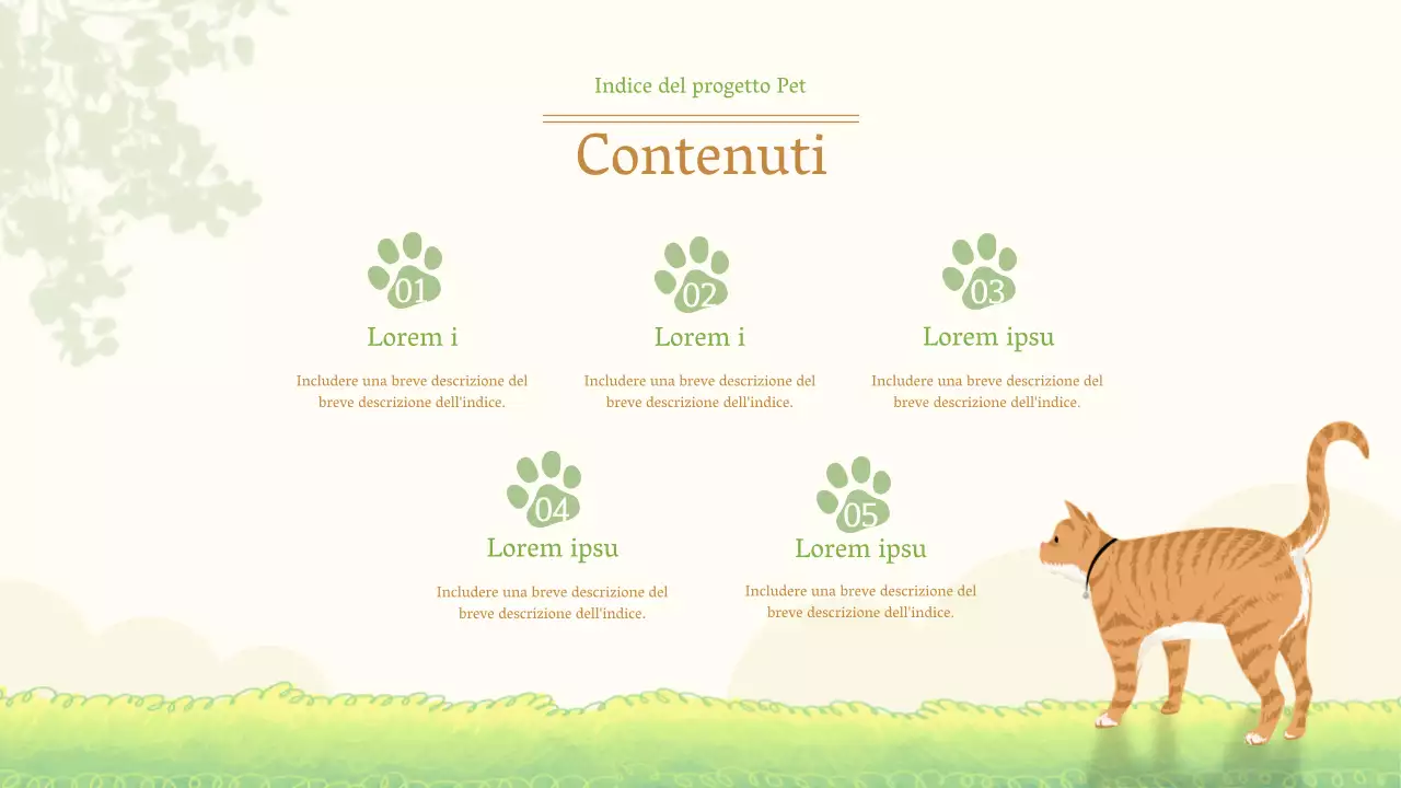 Presentazione del progetto di co-sitting per animali domestici illustrato a pastello