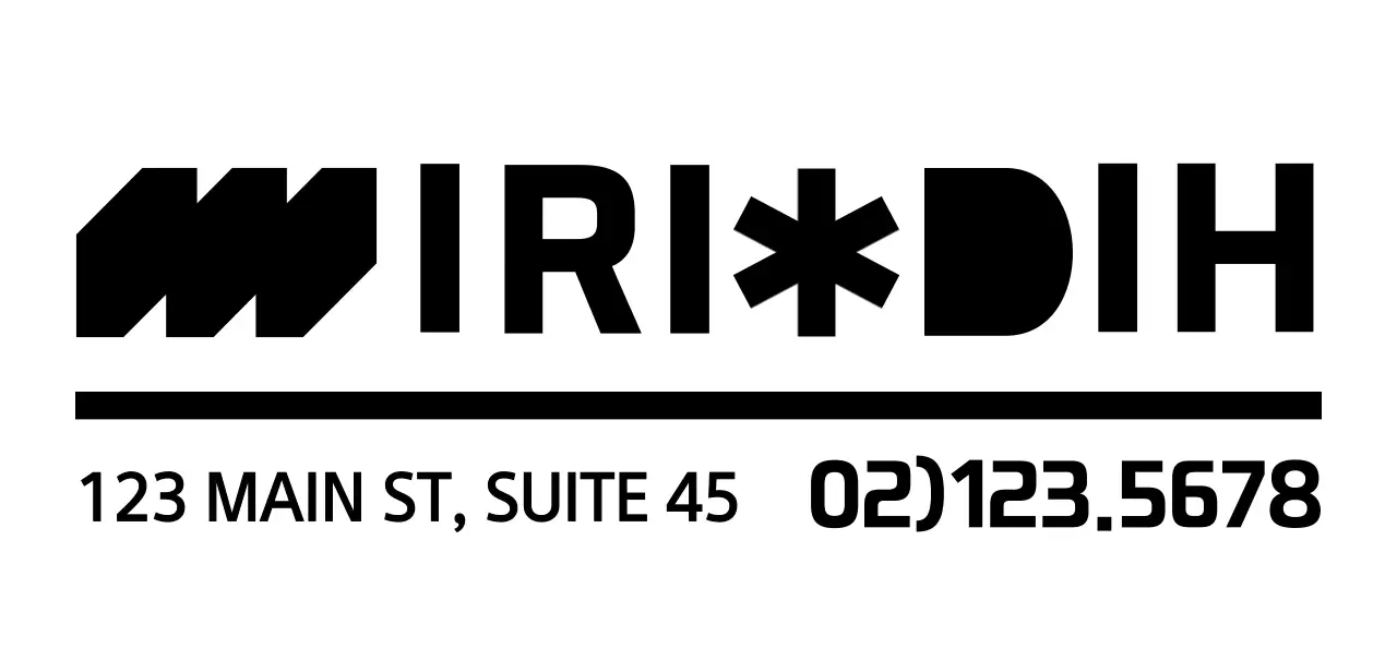 Simple text logo style for a company welcome kit