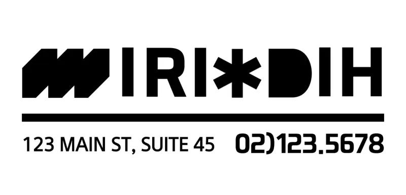 Simple text logo style for a company welcome kit