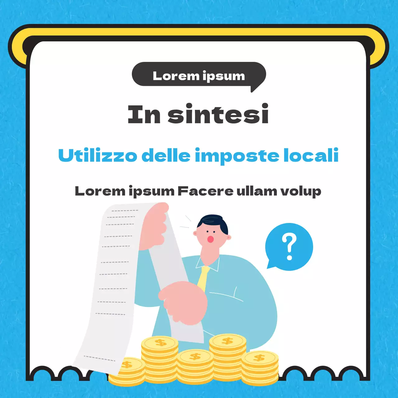 Illustrazione in azzurro della tessera fiscale localeNews