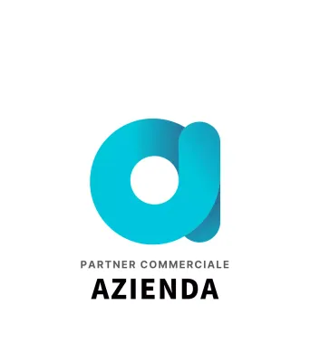 Logo aziendale bianco blu