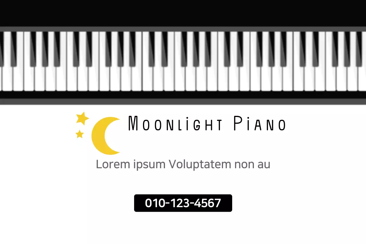 Black Minimal Piano Advertisement Banner