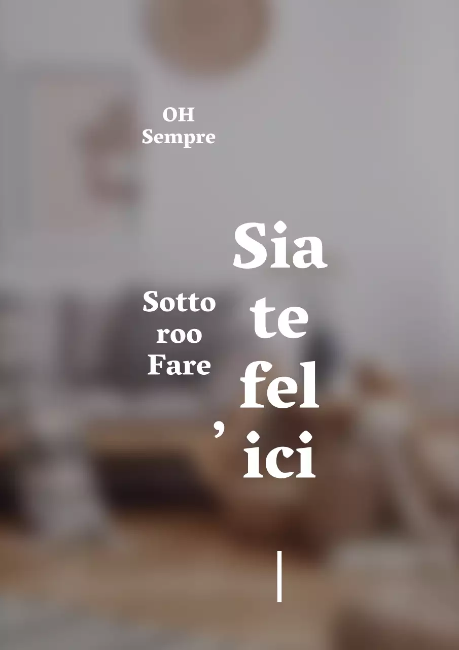 Segnaletica interna testuale in stile emozionale