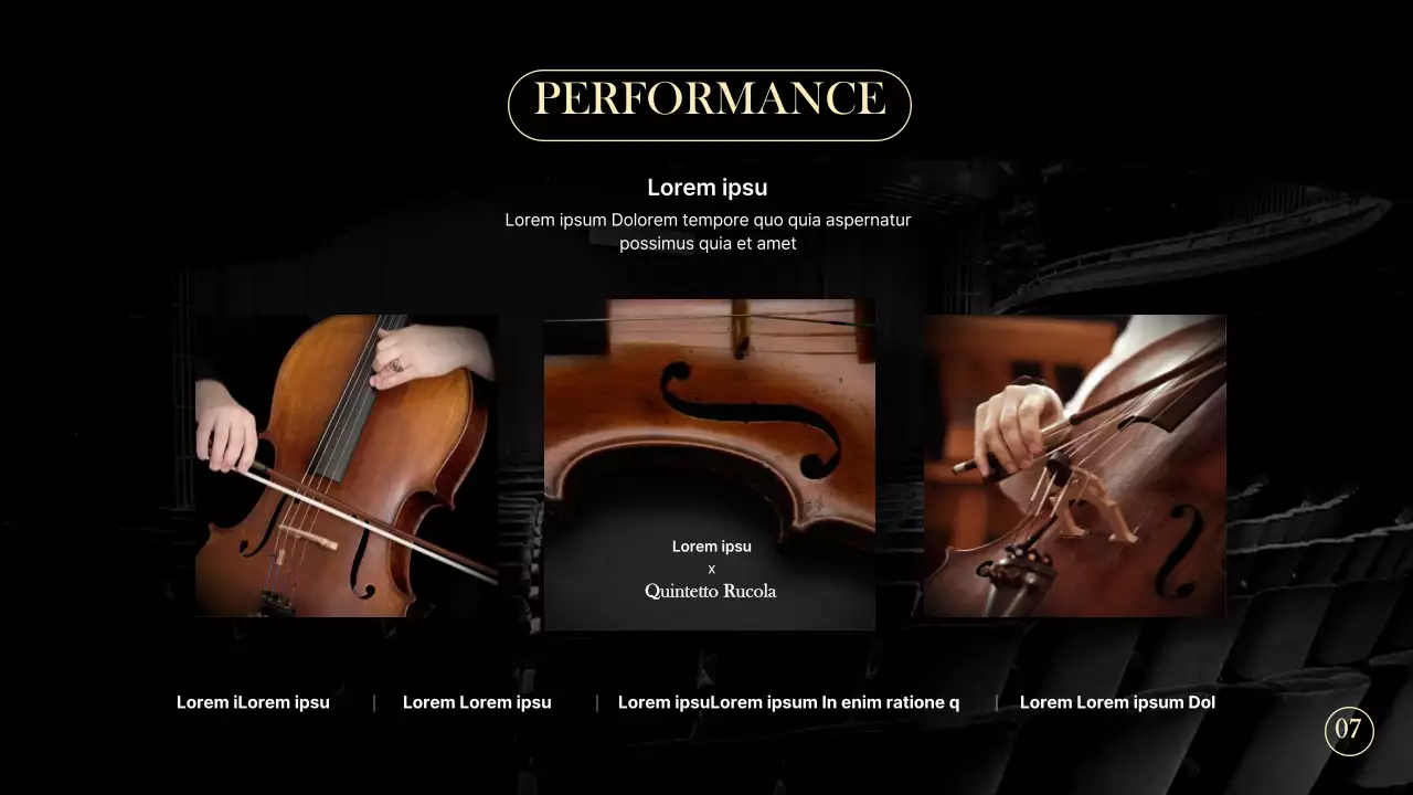 Cartella semplice per gruppi di concerti in nero