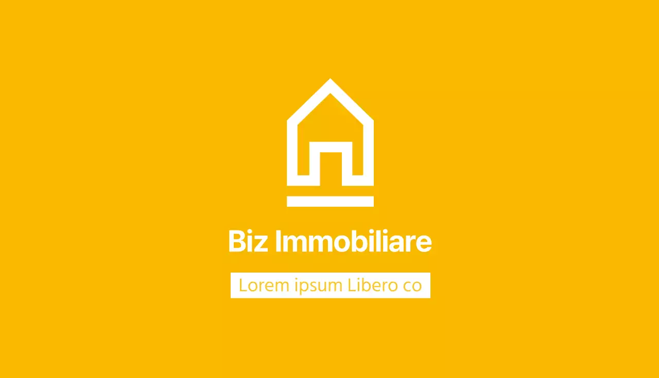 Logo giallo biglietto da visita agente immobiliare