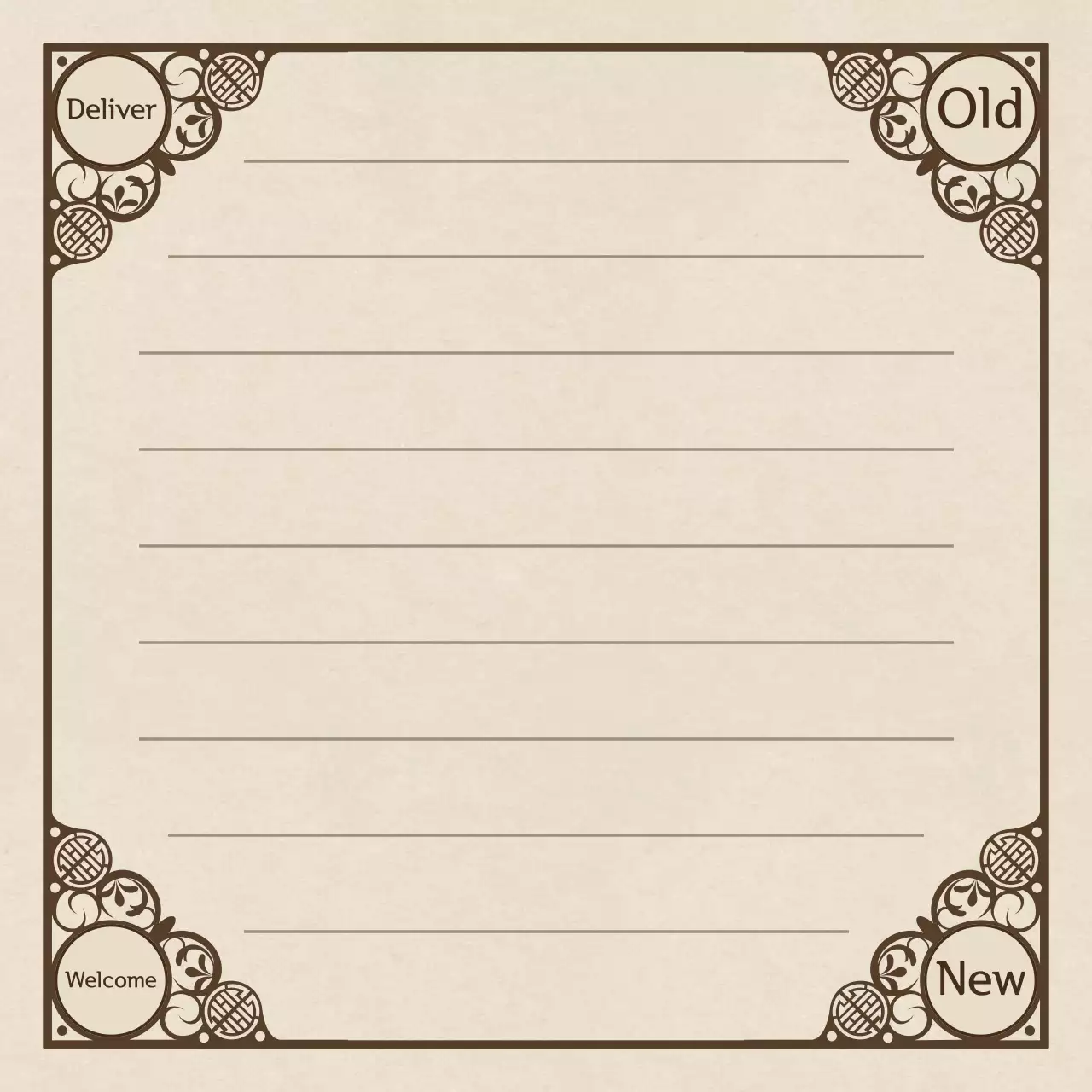 Cartão de felicitações tradicional com conceito azul e amarelo