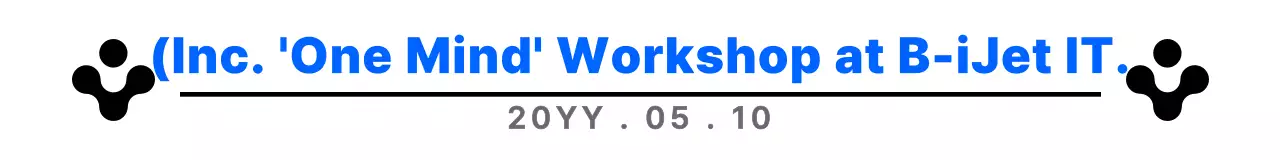 Logo dan teks yang sederhana, bersih, dan simbolis dalam warna biru dan hitam yang merayakan gaya bengkel perusahaan