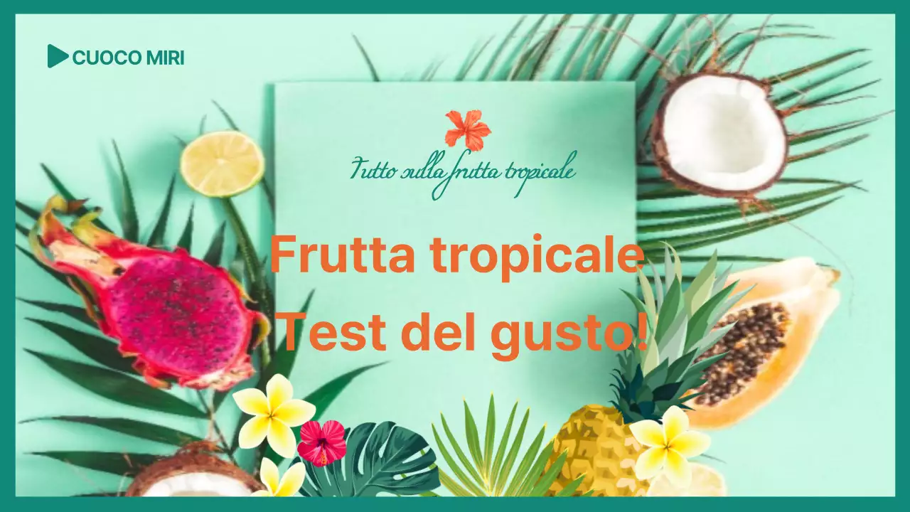 Recensioni al gusto di frutta tropicale con foto verde in evidenza