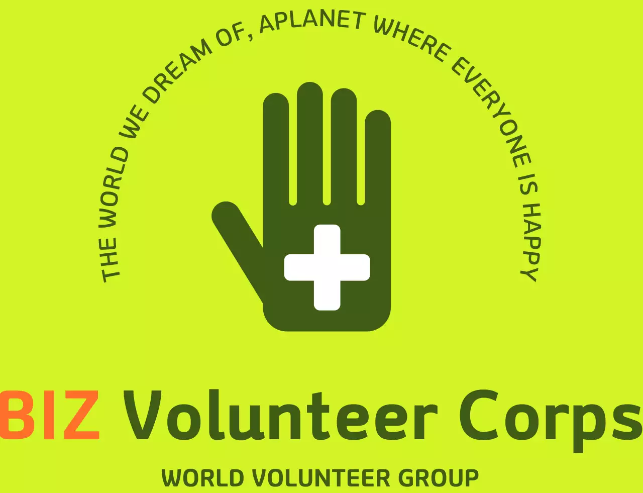 Volunteer abroad vest with simple green-orange logo