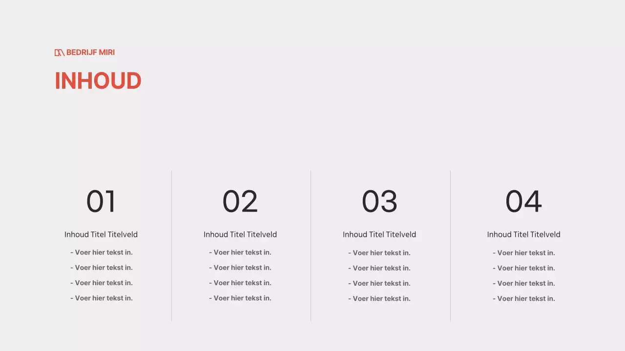 Een modern bedrijfsproject in rood en zwart