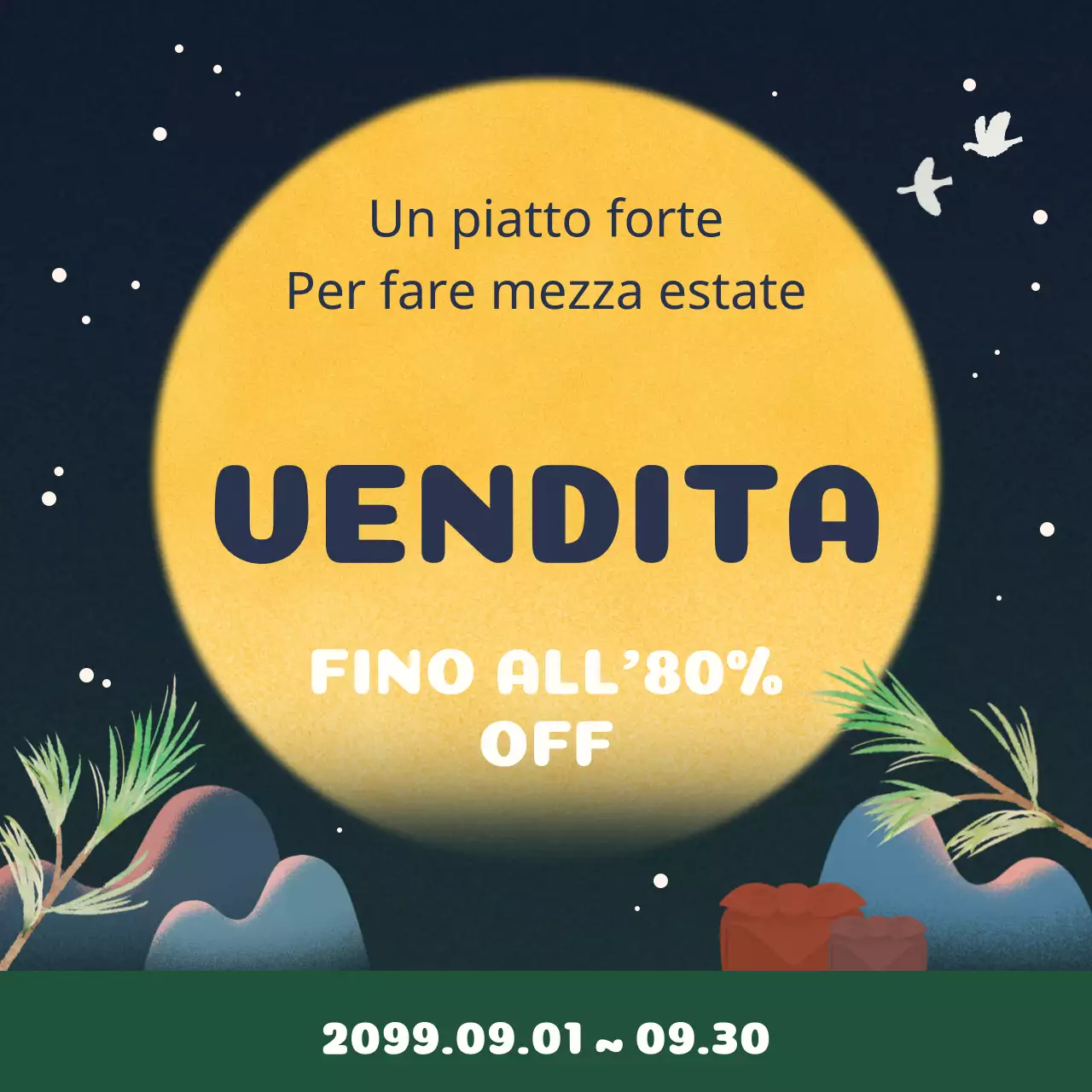 Una semplice guida agli sconti Obon in blu navy e giallo