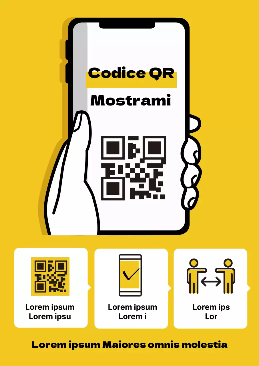 Etichette illustrate gialle per la registrazione del coronavirus