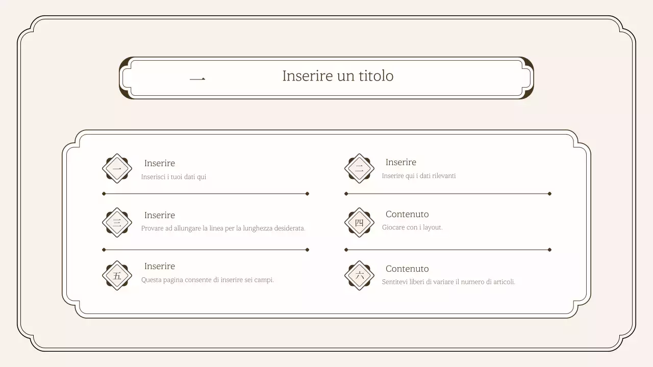 Semplice kit di presentazione in stile orientale