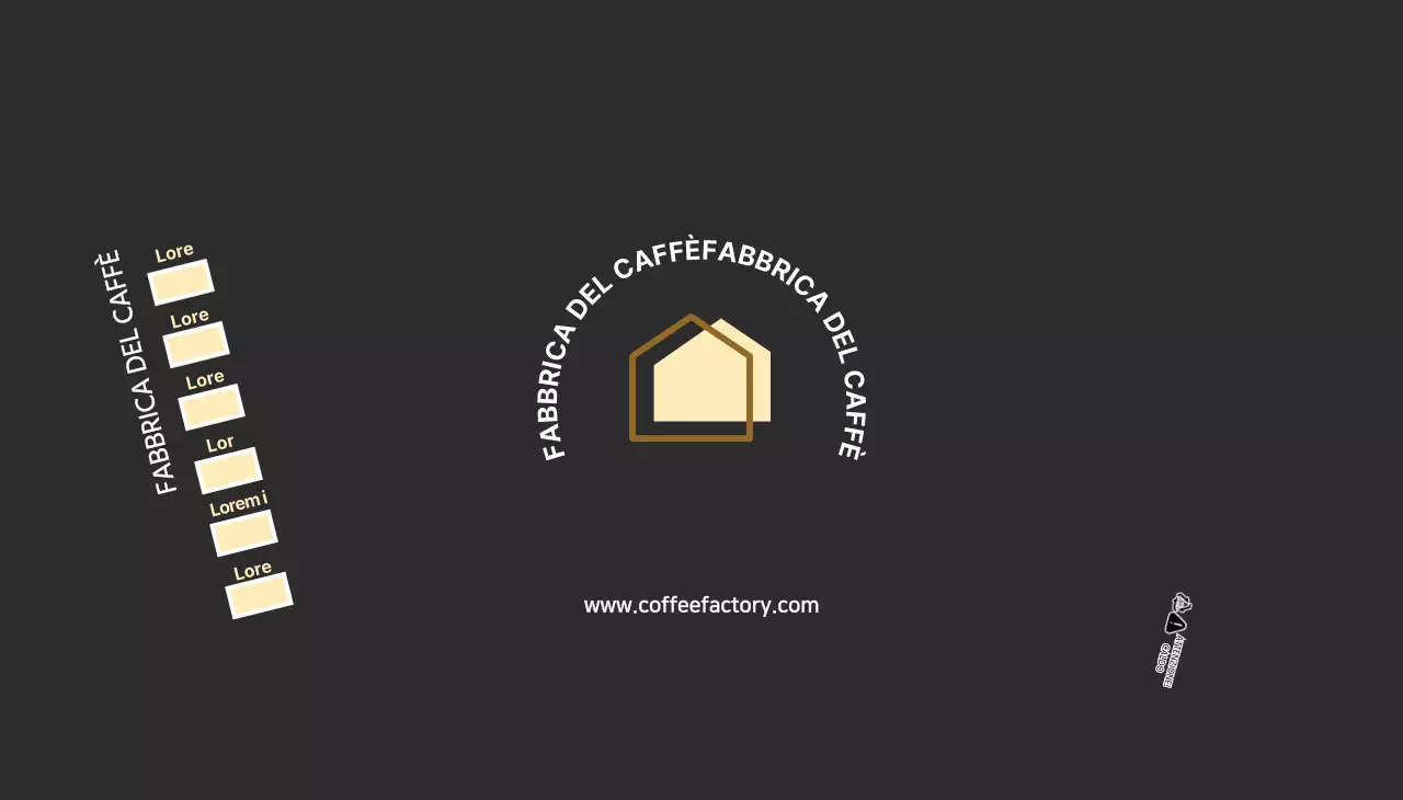Tazze di carta moderne nere con logo del caffè