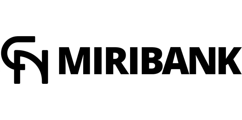 Promote your bank with a simple, clean symbol logo style in black.