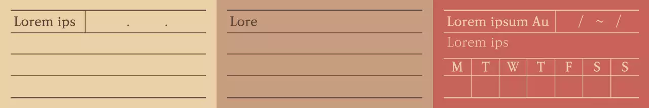 Un modello di concetto di blocco note pulito con colori caldi