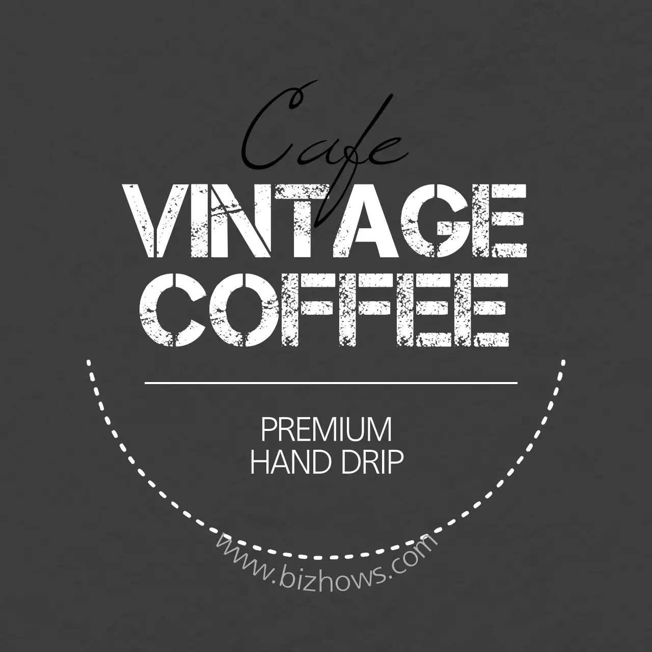 Grey Vintage Coffee Promotion Banner