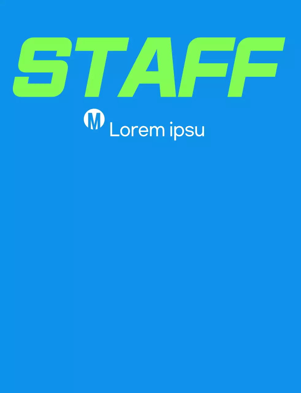 Rompi staf bursa kerja sederhana berwarna hijau biru