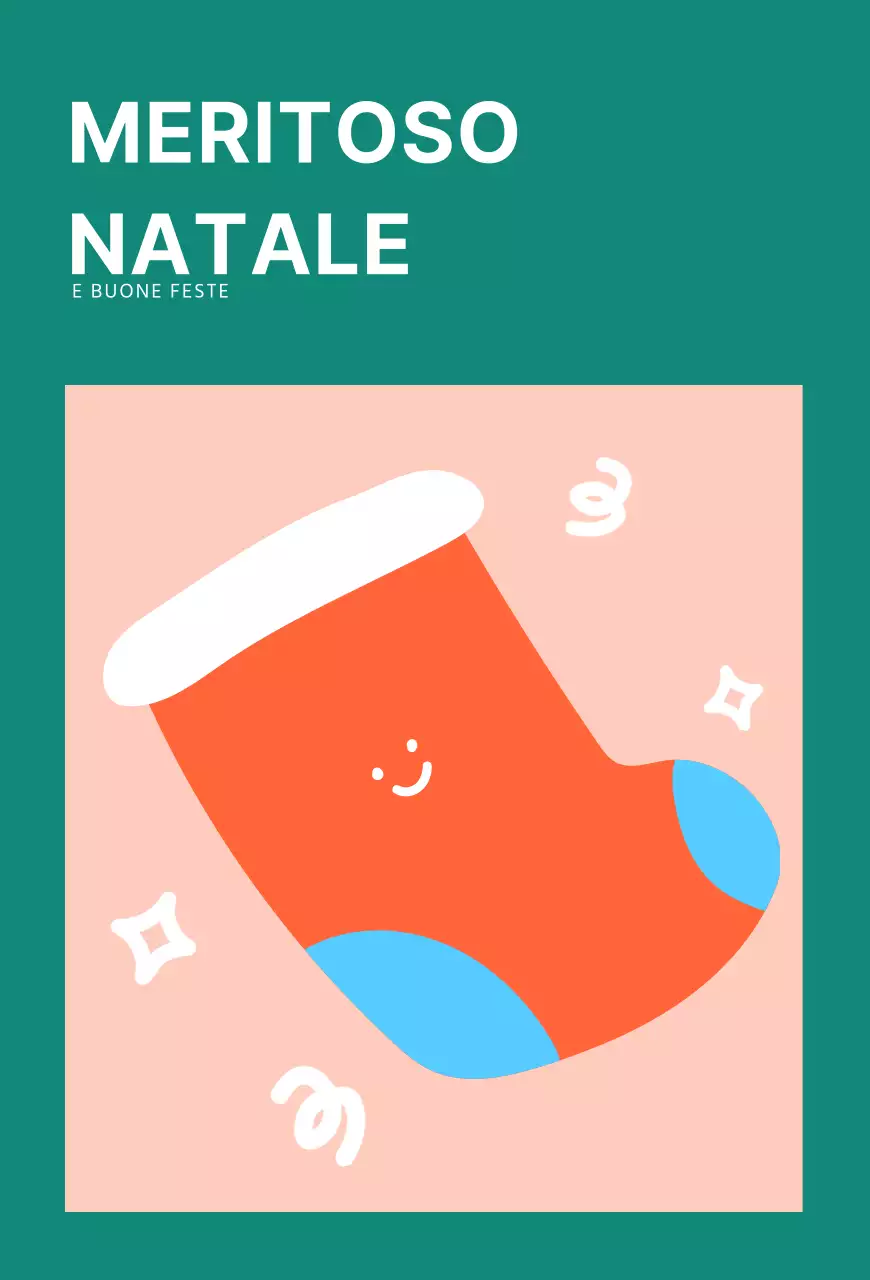 Turchese Carino Calzini di Natale Cartolina di Natale Cartoline di Natale