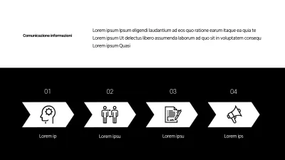 Infografica di design sulla gestione dei progetti con concetto in bianco e nero