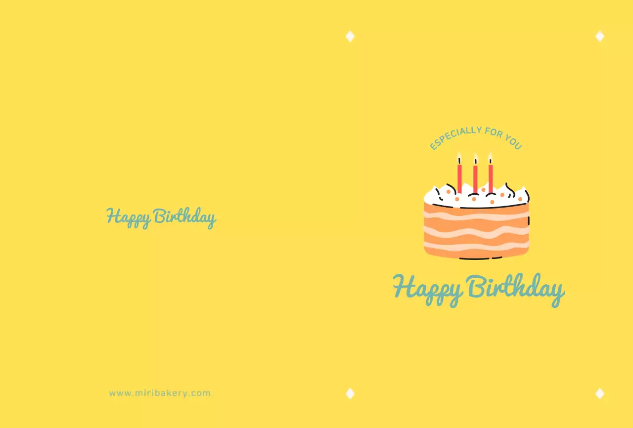 tiệc sinh nhật minh họa bánh vàng