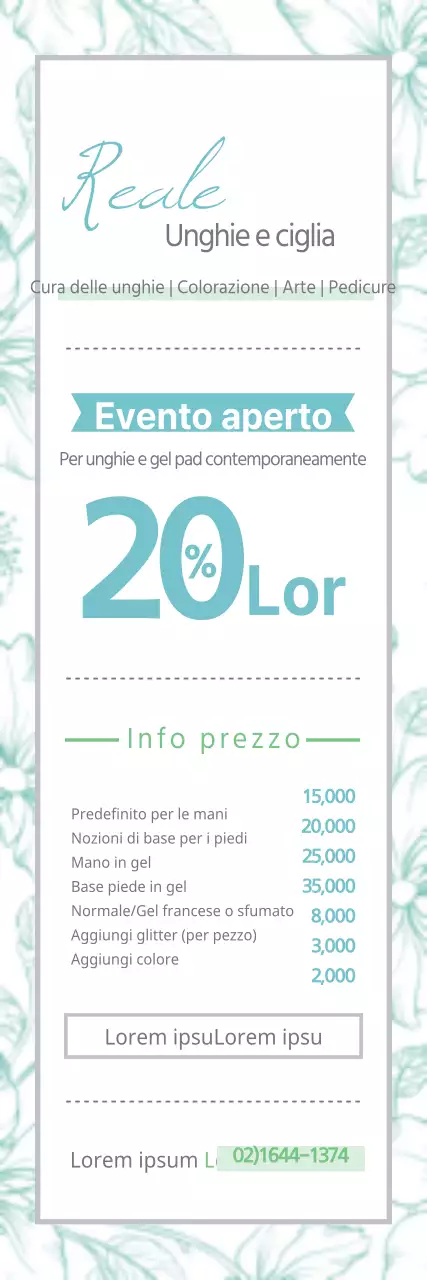 Prezzi per un'unghia in stile emozionale in bianco e azzurro