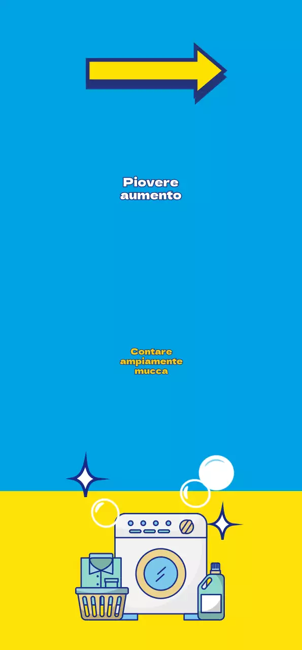 Striscione di una lavanderia a gettoni con l'icona di una lavanderia a punti gialla su sfondo blu