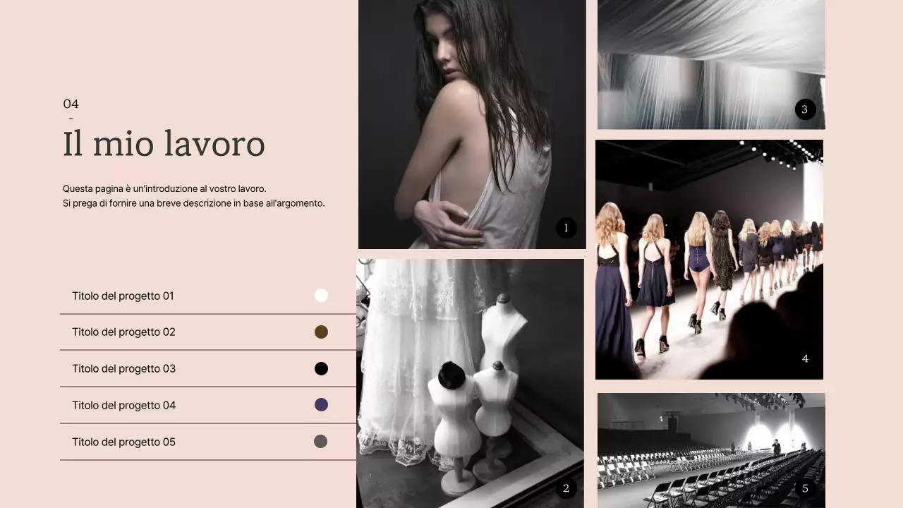 Semplice design di moda e portfolio in colori pastello