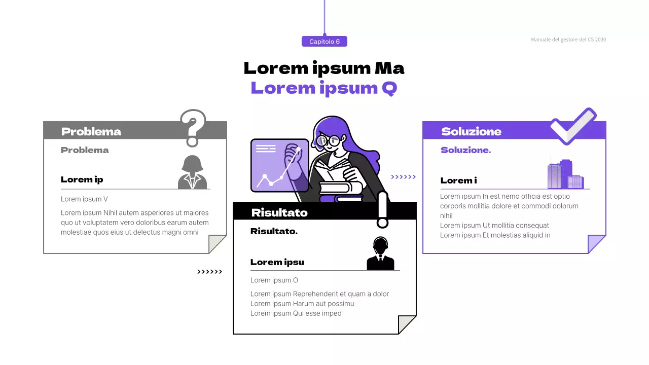 Tema del manuale di servizio CS illustrato in viola