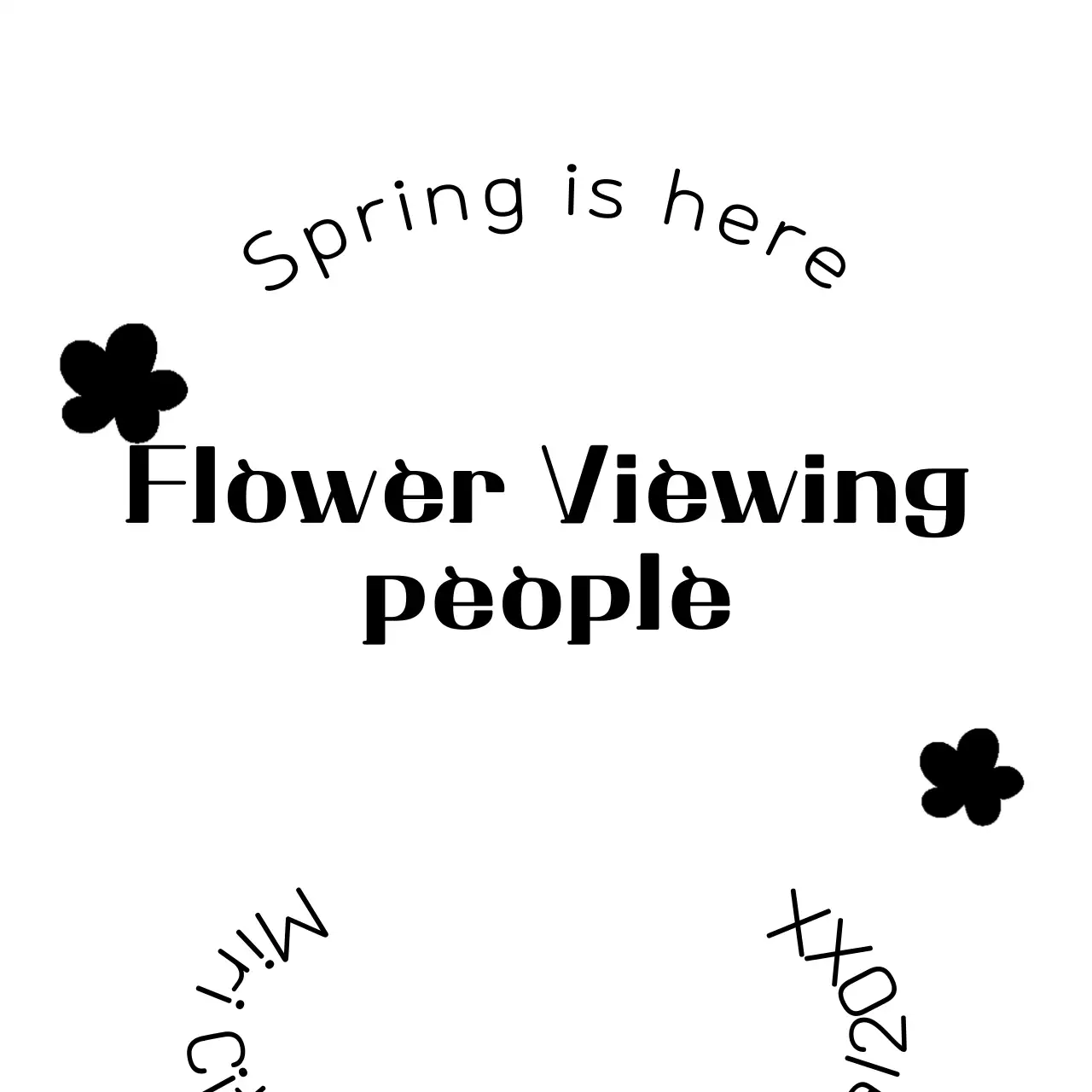 Simple and clean text combination layout style Promote the Flower Festival