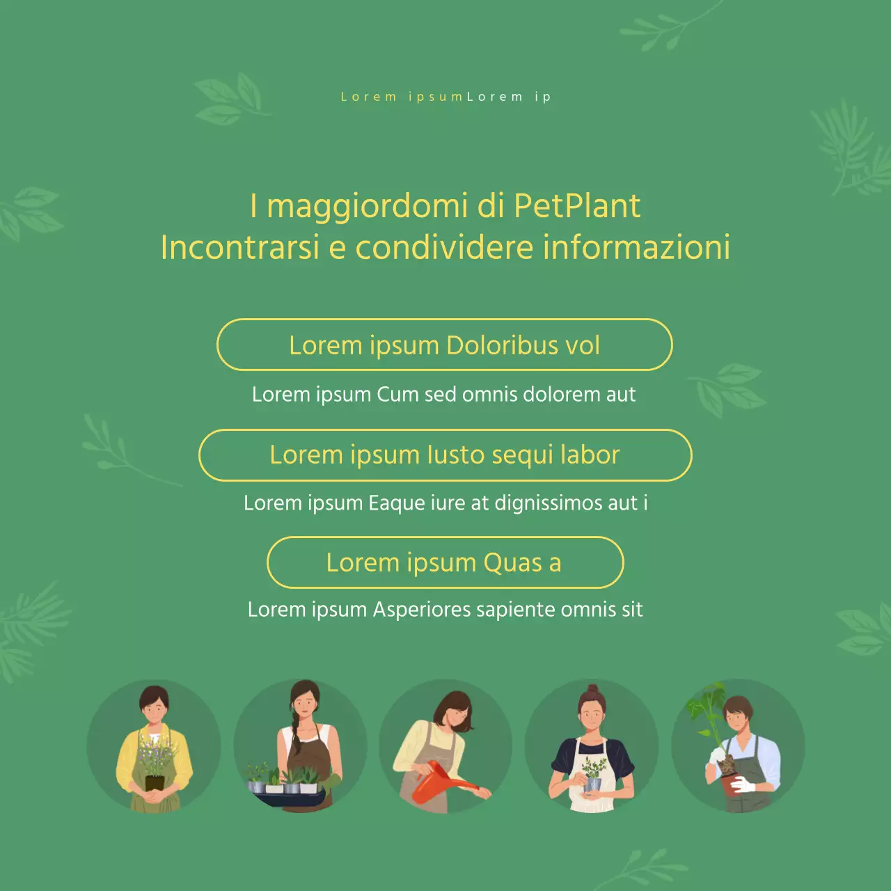 Informazioni verdi illustrate sugli animali domestici