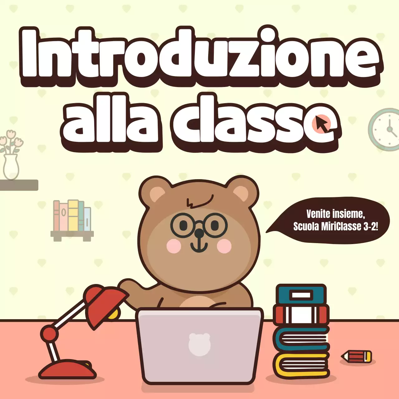 Introdurre la classe con un concetto di carattere rosa e giallo