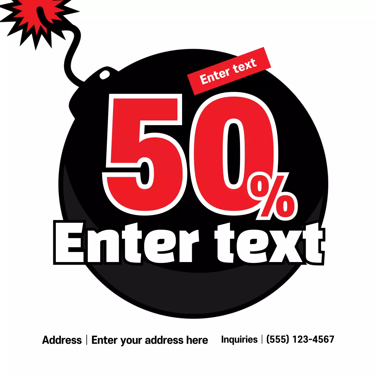 Black Bold Sale Promotion Banner