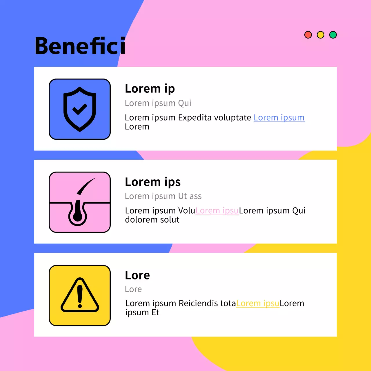 Modello per i social media di abbigliamento per cani blu e giallo rosa