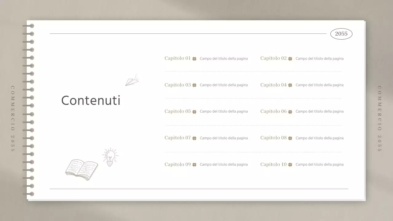 Verbale di riunione dello studio di marketing in un semplice taccuino beige