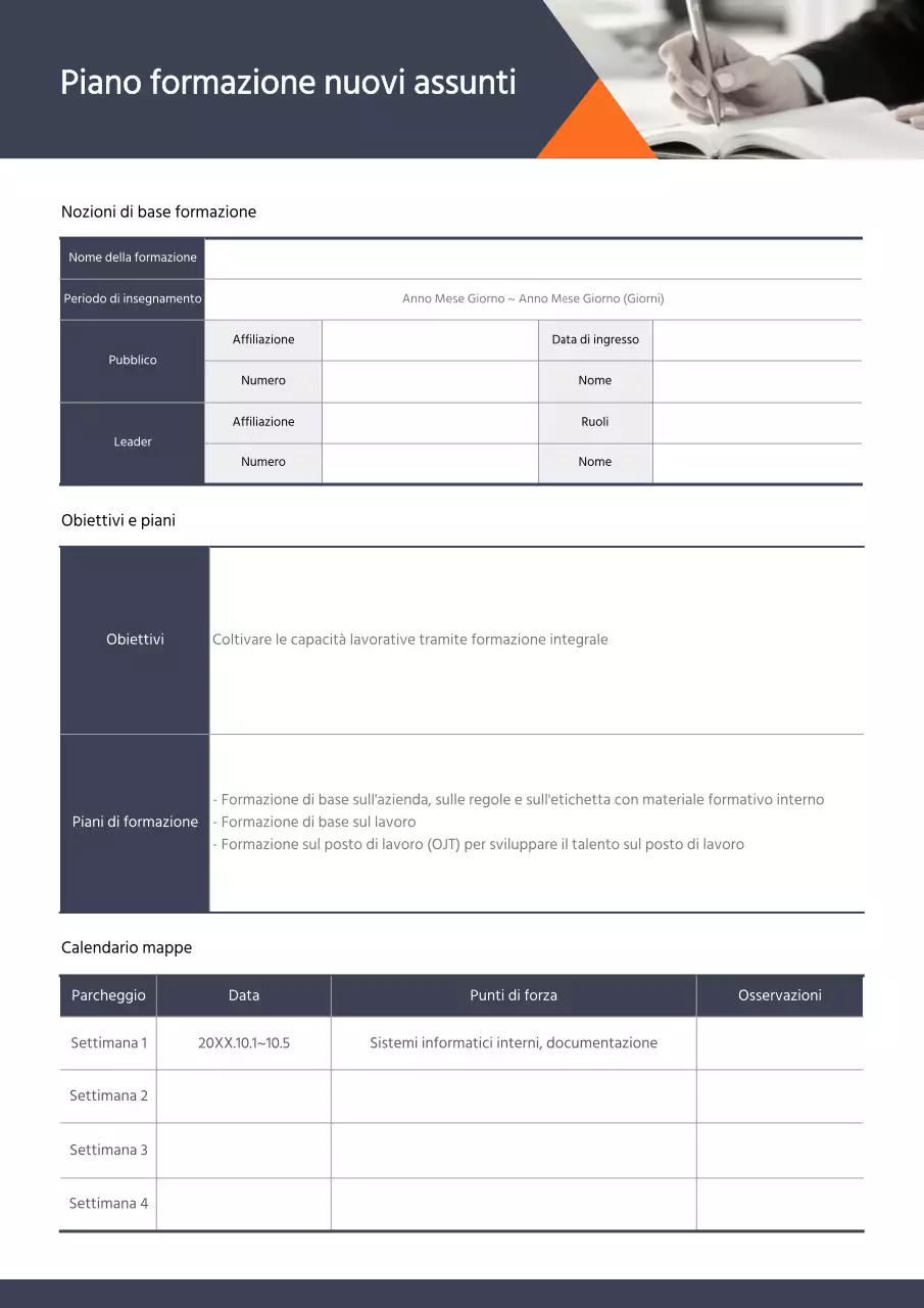 Piano di formazione per le reclute della Marina