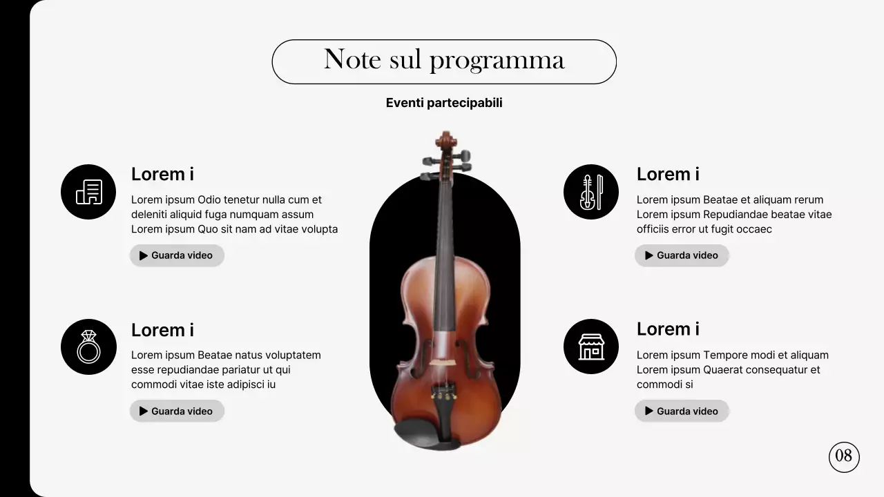 Cartella semplice per gruppi di concerti in nero