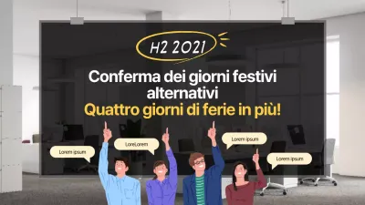 Annunci di vacanza alternativi che mettono in evidenza foto e illustrazioni in nero e giallo