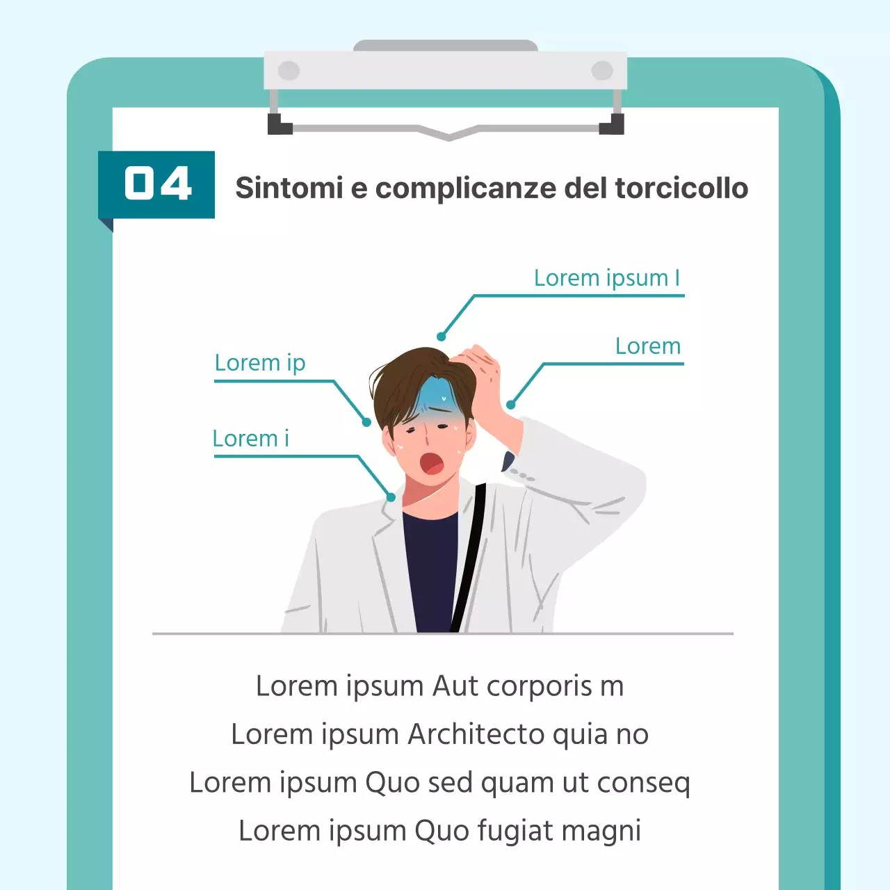 Menta semplice sindrome del collo di tartaruga carta promozionale dell'ospedaleNews