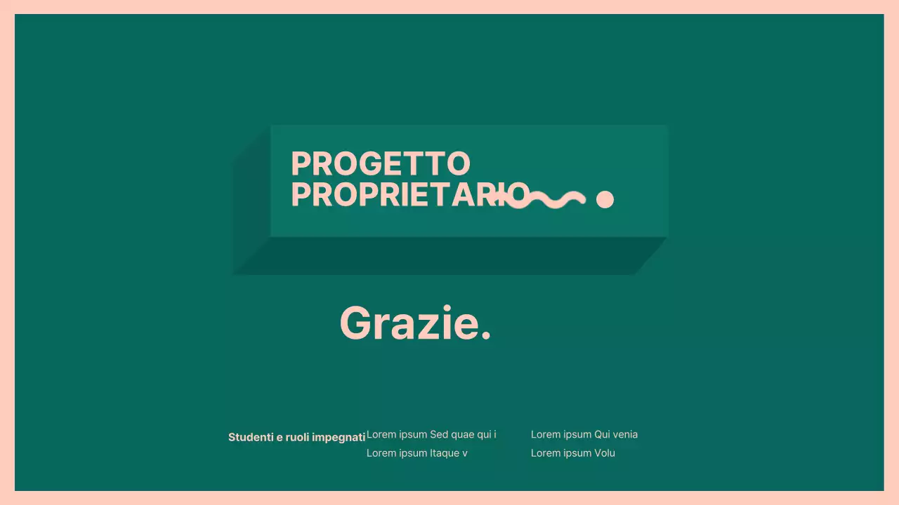 Presentazione del lavoro PO in verde e rosa