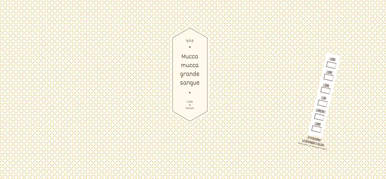 Semplici motivi in giallo chiaro e marrone per un concept café