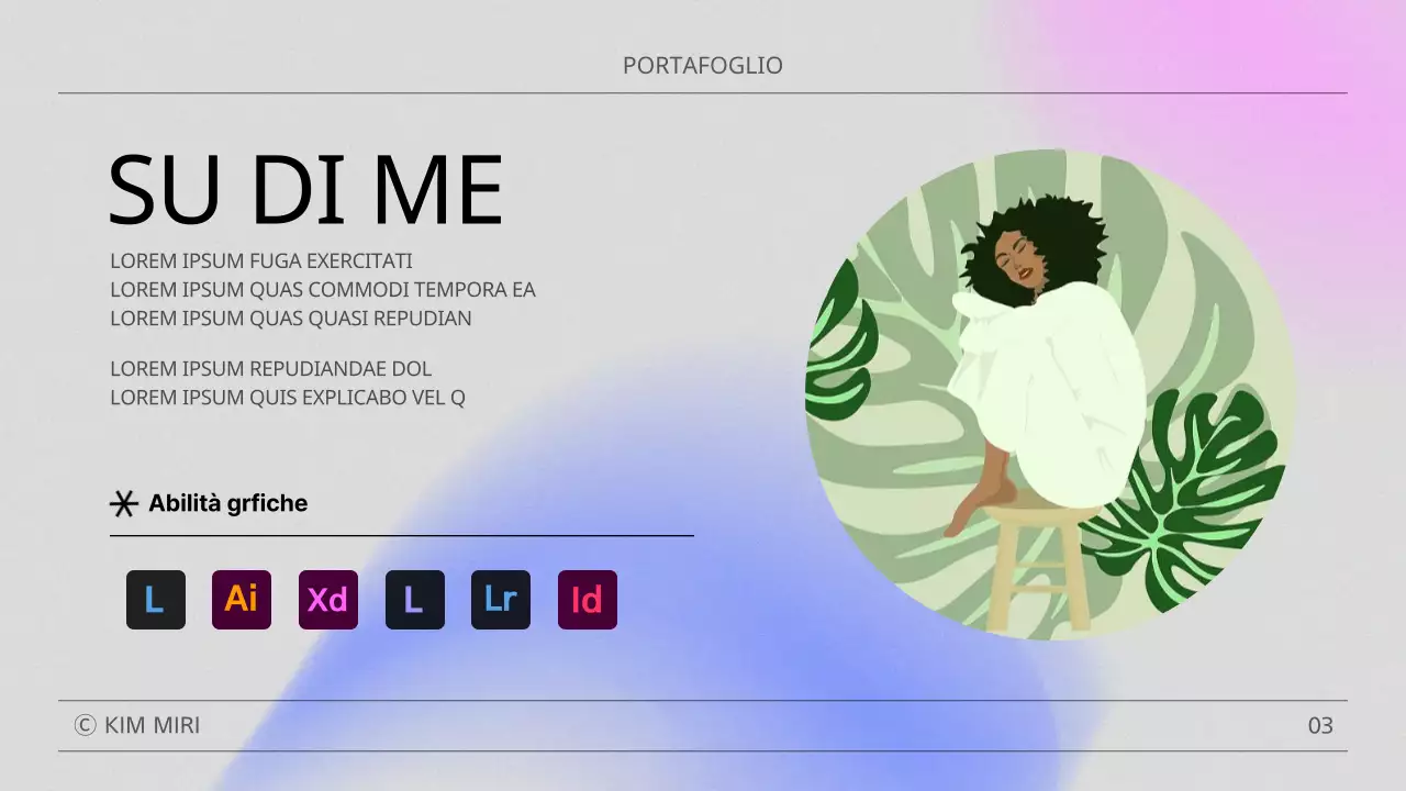 Un portafoglio moderno in rosa e blu