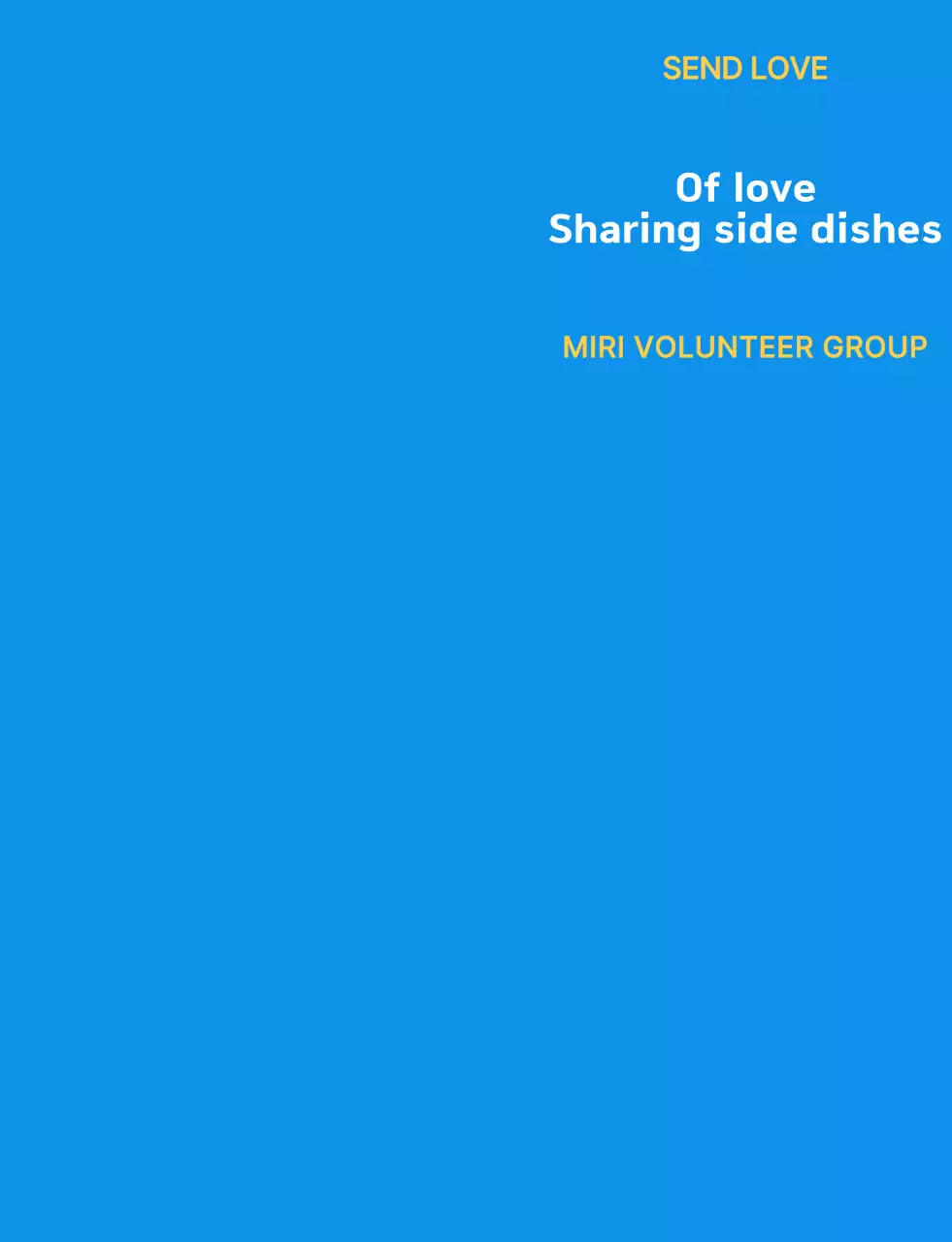 Simple side dish volunteer vest with blue white yellow service organization symbol logo