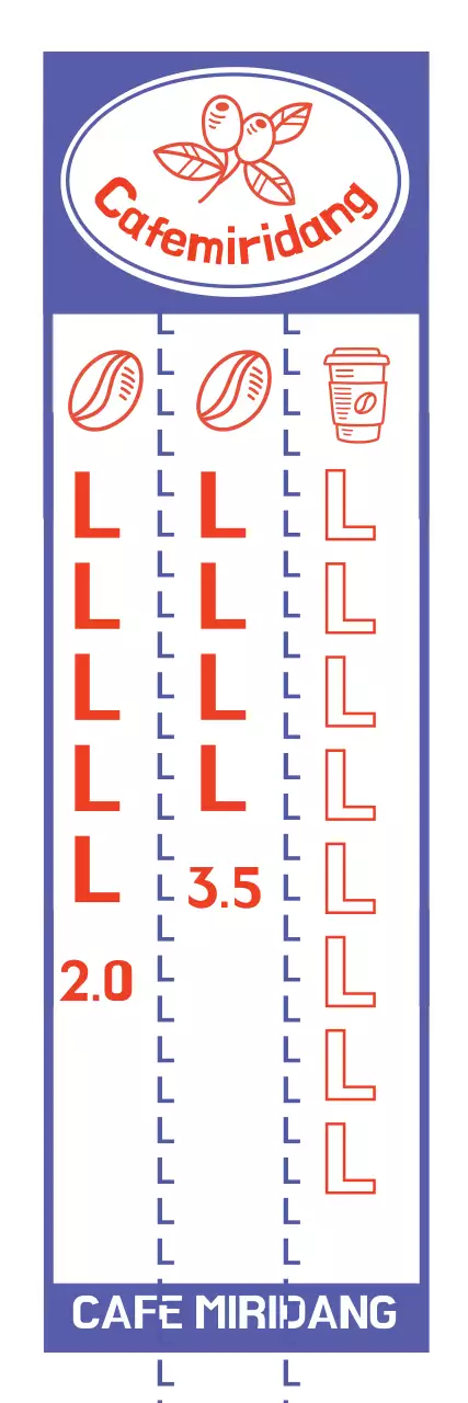 Banner de cartão de café minimalista azul