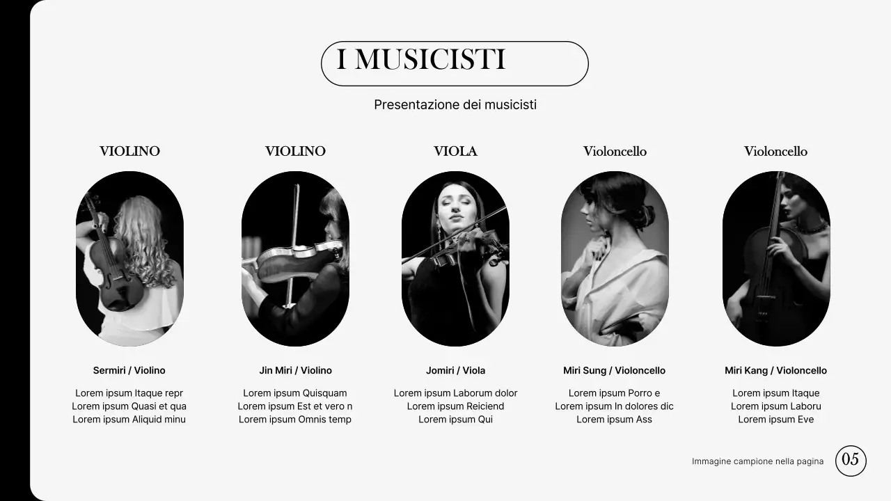 Cartella semplice per gruppi di concerti in nero