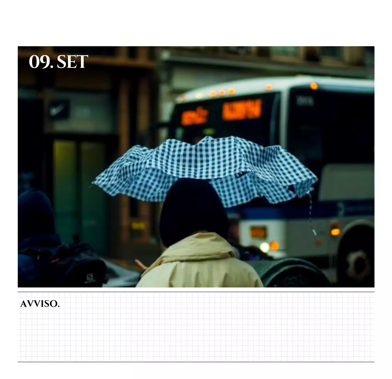 Calendario da parete in stile semplice con concetto di fotografia di viaggio emozionale in bianco e nero