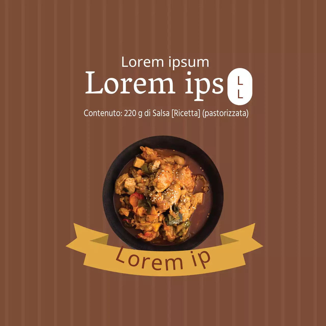 Etichetta vintage marrone per il condimento della salsa per bistecche