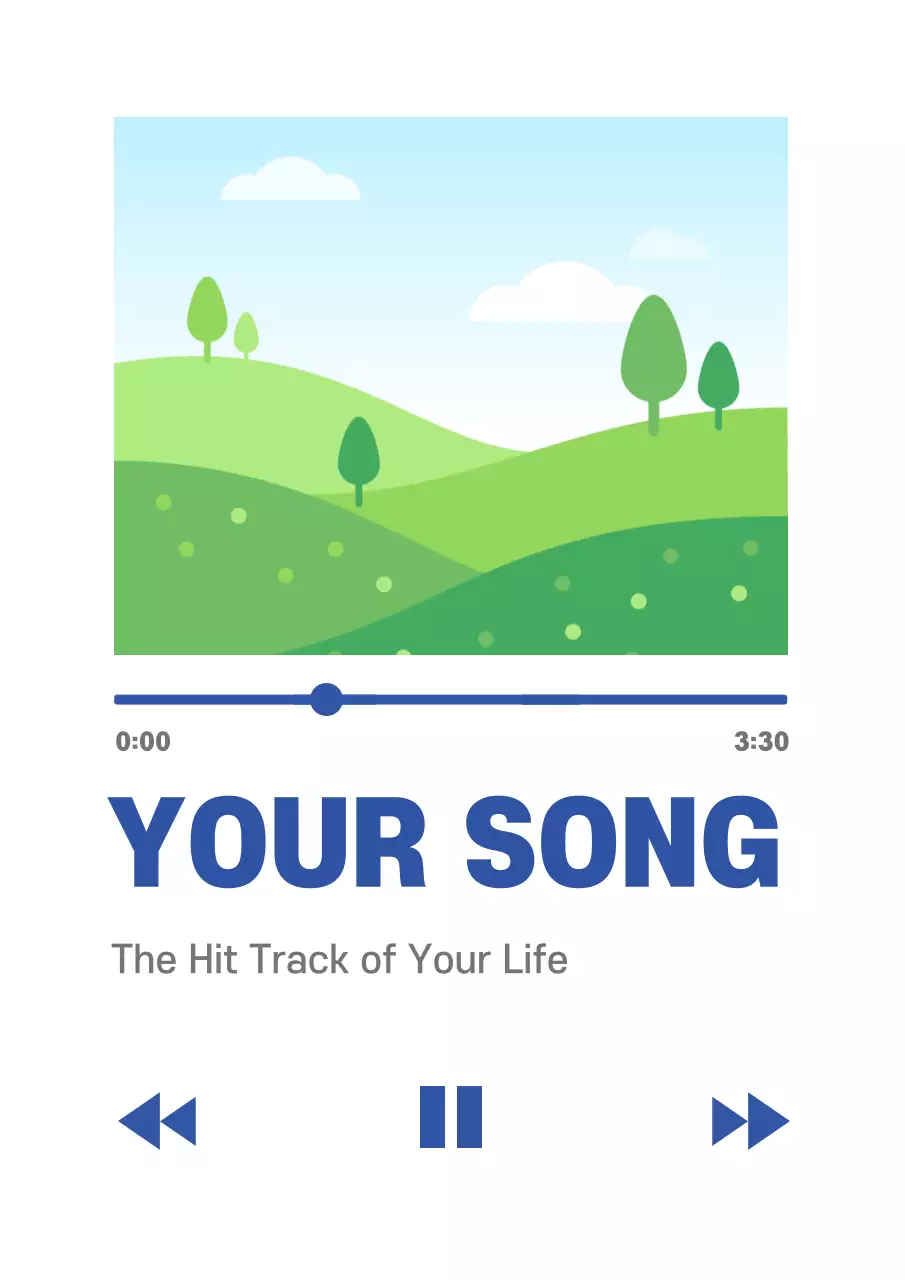 Green Minimal Music Playlist Poster